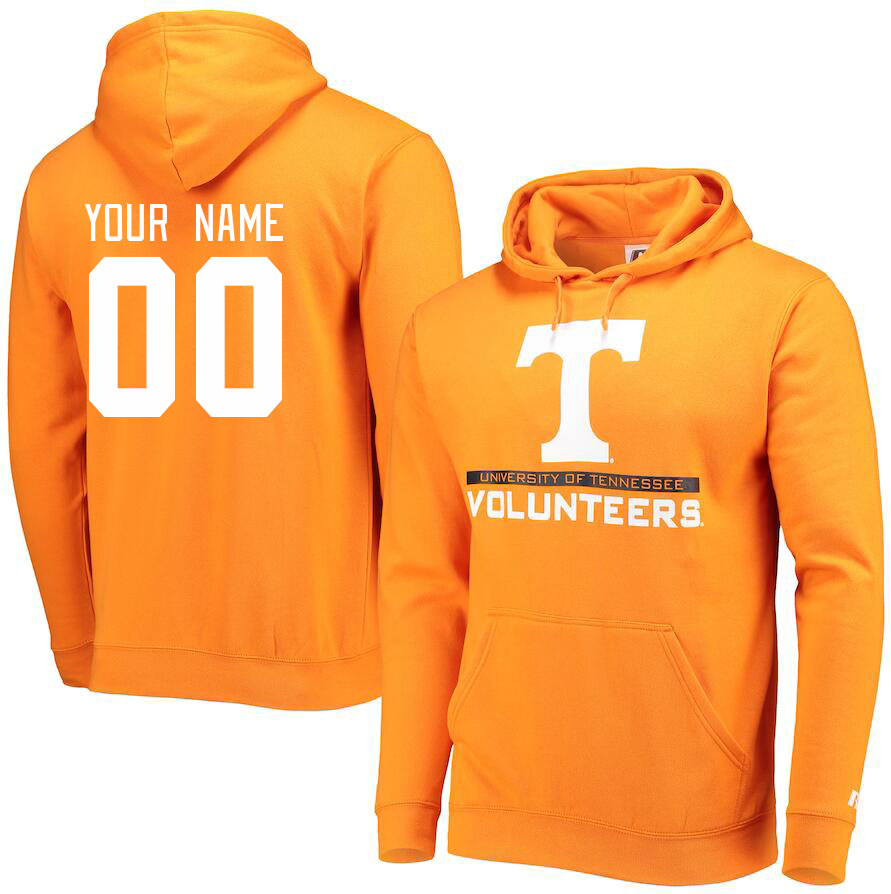 Custom Tennessee Volunteers Name And Number College Hoodie-Orange - Click Image to Close